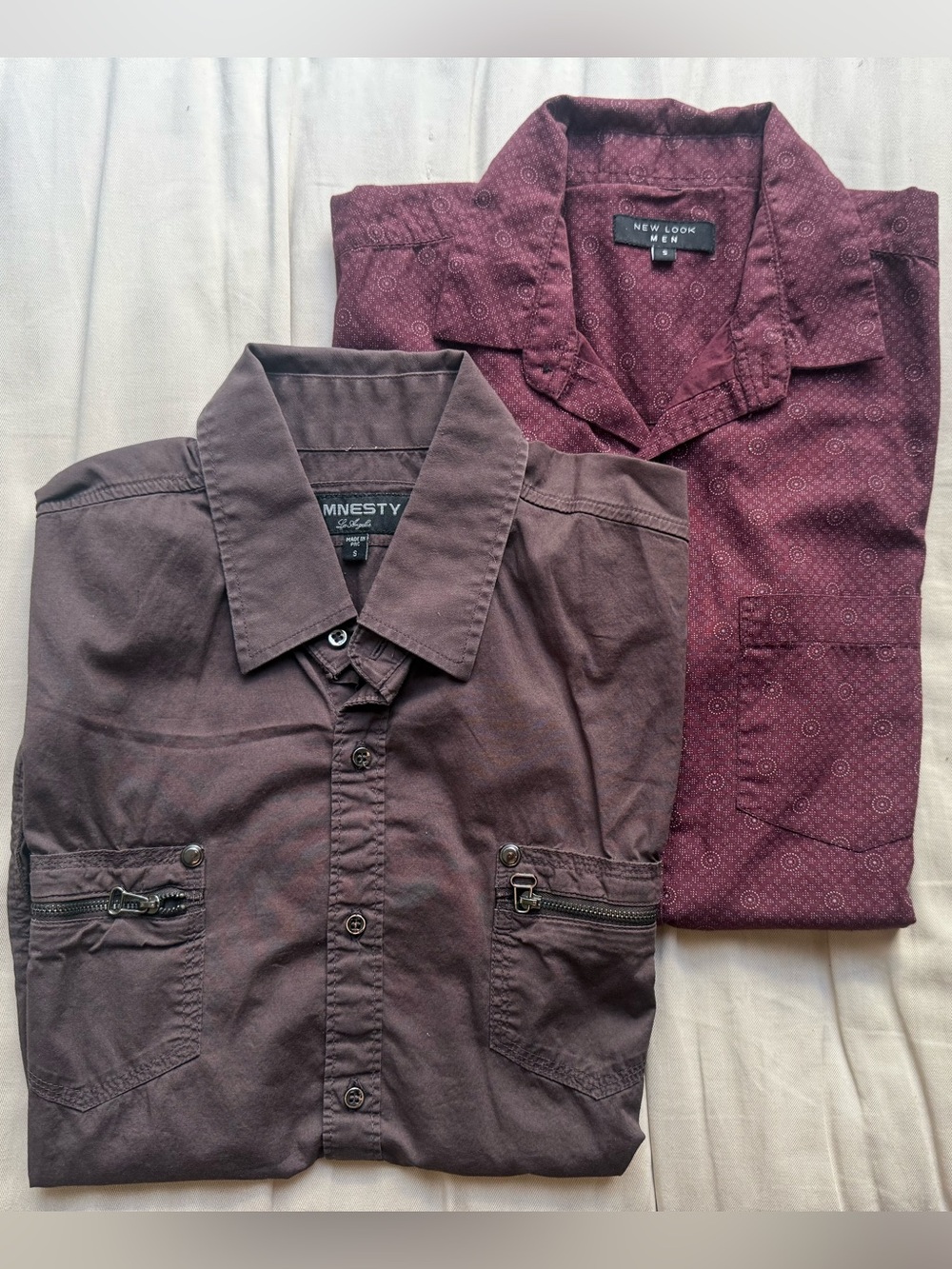 .Bundle: 2 Short Sleeve Button Down Shirts - Small